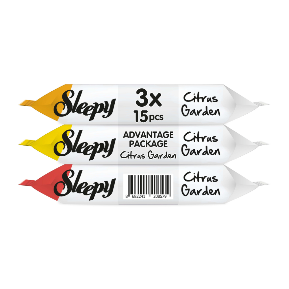 Sleepy Citrus Garden Travel Wipes 15ct